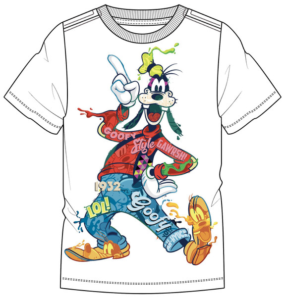 Disney Icon Collage Goofy Adult T-Shirt