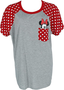 Disney Fashion Contrast Shoulder Top Minnie Pocket Gray - Plus Size Disney Fashion Contrast Shoulder Top Minnie Pocket Gray - Plus Size