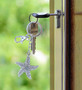 Clear Starfish Keychain - Silver 3D Sparkling Charm Rhinestones Fashionable Stylish Metal Alloy Durable Keyring Bling Crystal Jewelry Accessory With Clasp For Keychain, Purse, Backpack, Handba