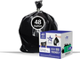 48 Gallon Heavy Duty Trash Bags (38" x 48") – Extra Thick 1.32 Mil Black Garbage Bags | Multipurpose Large Trash Can Liners for Yard Waste, Office, Kitchen & Commercial Use