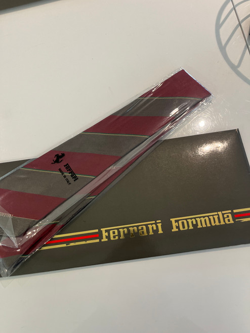 Ferrari Formula Tie - red / grey striped