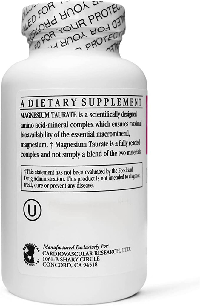 Magnesium Taurate 125 mg (180 capsules) Chesapeake Natural Health
