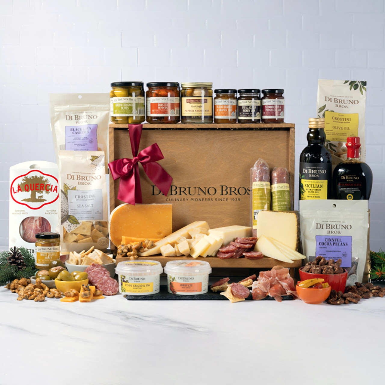 Meat, Cheese, and Wine Gift Box