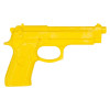 Rubber training gun used in Krav maga or any other martial art were safety gun dis-arming practice is learnt.  Available in black or yellow.  Realistic weight and solid rubber feel.