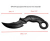 Karambits are fixed-blade knives that are perfect for hooking and slashing Blade 12.5cm Total length 23.75cm. The hilt features raised plastic "webbing" for added grip, making this perfect for practicing self-defense