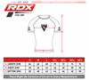 Shop RDX IMMAF Approved Half Sleeves Compression T-Shirt in NZ – breathable spandex blend, moisture-wicking, focused compression, and IMMAF certified for MMA training & competition.