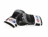 Made from premium leather with an open palm design, double wrist support and extra knuckle padding, they are ideal for Muay Thai and MMA sparring.