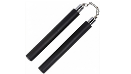 Master your nunchaku skills safely with this 12" Foam Chain Nunchaku. Lightweight, durable and ideal for martial arts training.