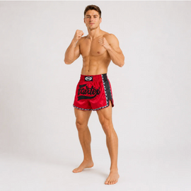Train and compete in confidence with genuine Fairtex Muay Thai Shorts, designed for superior comfort, durability and freedom of movement for Muay Thai, kickboxing, MMA and combat sports athletes.