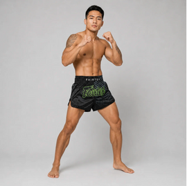 Train and compete in confidence with genuine Fairtex Muay Thai Shorts, designed for superior comfort, durability and freedom of movement for Muay Thai, kickboxing, MMA and combat sports athletes.