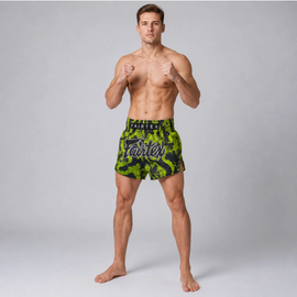 Train and compete in confidence with genuine Fairtex Muay Thai Shorts, designed for superior comfort, durability and freedom of movement for Muay Thai, kickboxing, MMA and combat sports athletes.