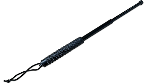 16"  and 21" Telescopic Steel Baton with hardened steel shaft, non-slip rubberized grip and fast wrist-action deployment. Compact, durable and supplied with a robust nylon carry pouch for easy carrying and storage.
