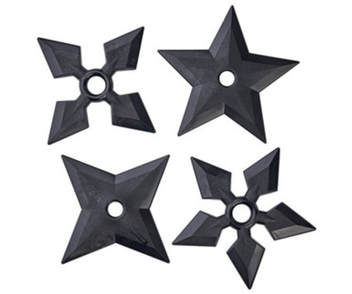 A set of four plastic Ninja Shuriken perfect for Martial Artists to develop their shuriken throwing skills