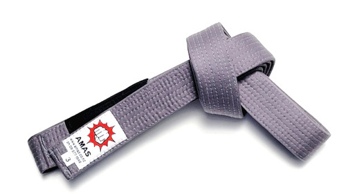 BJJ Grey Belt with Black Tab