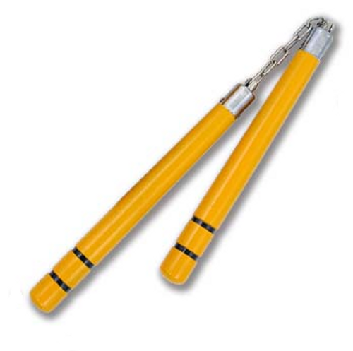 Yellow Bruce Lee Style Game of Death Speed Nunchaku