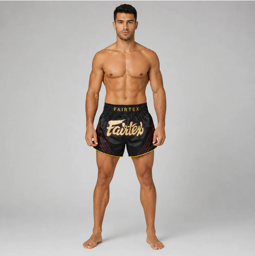 Train and compete in confidence with genuine Fairtex Muay Thai Shorts, designed for superior comfort, durability and freedom of movement for Muay Thai, kickboxing, MMA and combat sports athletes.
