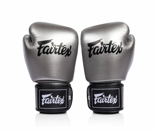 Experience elite performance with the Fairtex BGV1C-PLUS Boxing Gloves in exclusive Gun Metallic. Featuring premium microfiber construction, high-flex foam padding and an ergonomic fit, these gloves are built for serious training.