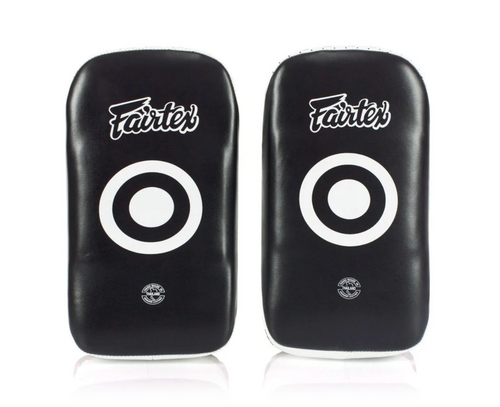Train harder with Fairtex KPLC2 Curved Kick Pads. Professional curved Muay Thai and kickboxing pads with multi-layer foam, superior shock absorption, adjustable straps and premium durability.