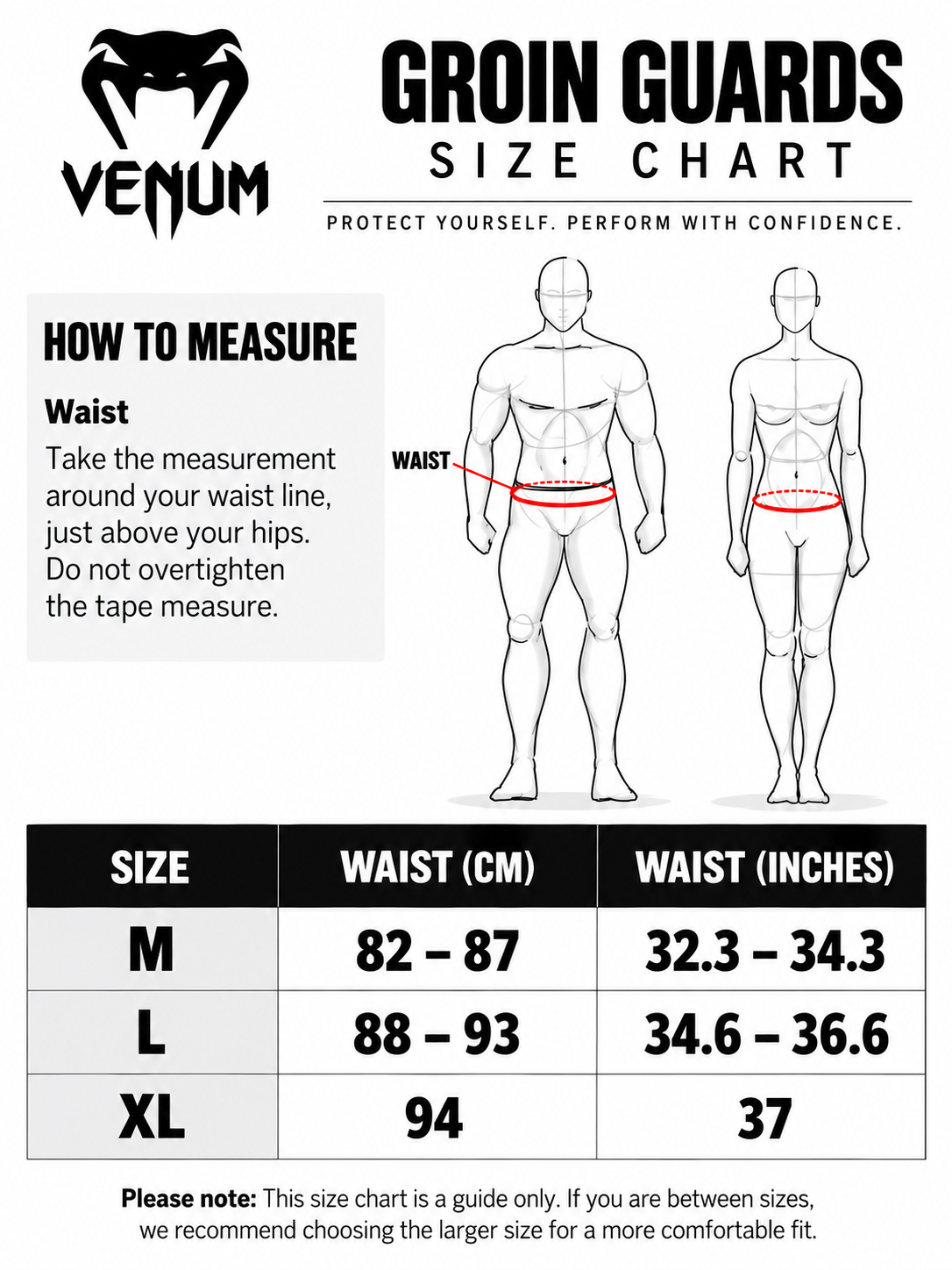 Venum Groin Guard Size Chart