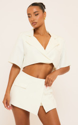 【関税込み】off-white Giacca 'Cargo Crop' Short Sleeve Cropped Blazer In White | EGO Shoes