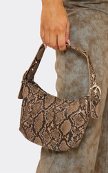 Smash Shaped Shoulder Bag In Snake Print Faux Leather | EGO US | EGO