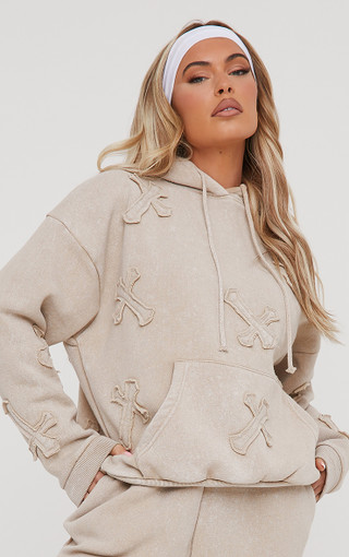 city shop　Li/Co BIO WASH PULLOVER Exquisite Creature Acid-Washed Oversized Hoodie | Grunge