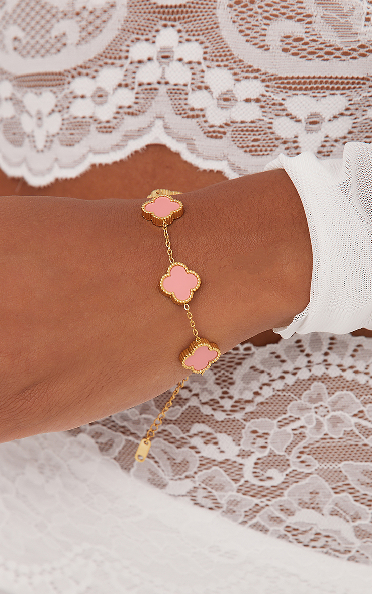 Chain Detail Bracelet In Pink And Gold | EGO US | EGO