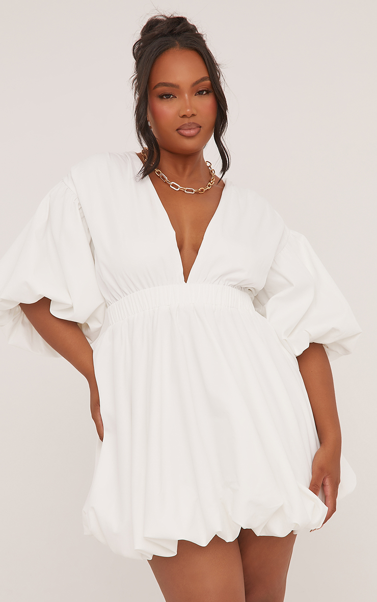 【極美品】STINA closet white puff dress 30-05-