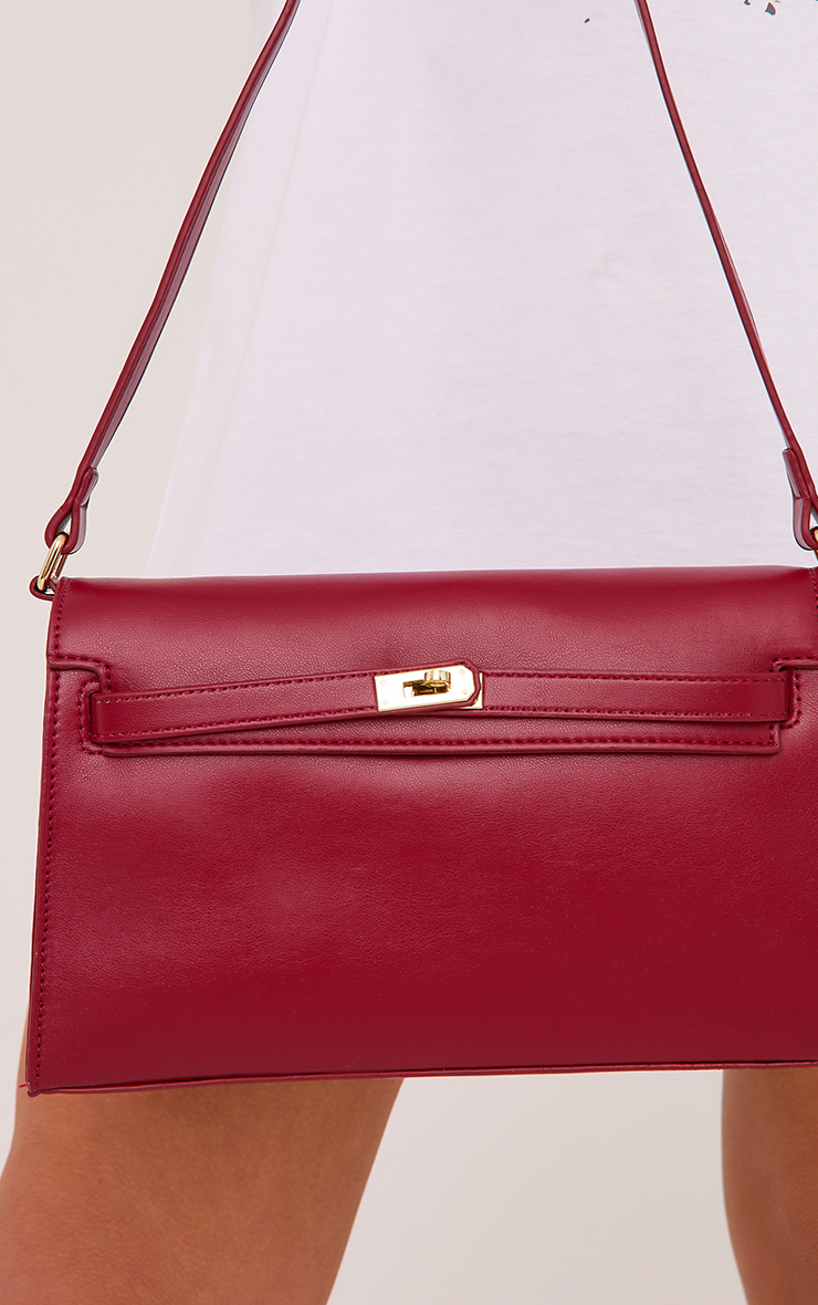 【関税込み】Allure Shoulder Bag - Rouje - Leather - Burgundy Allure Vernis Vernis Bordeaux • Rouje