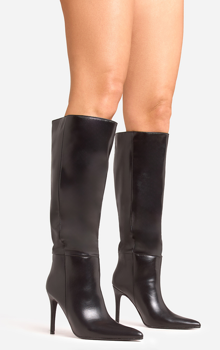 ショートブーツ・ブーティ THREE TO EIGHTY Pointed Wrinkle Leather Boots Black Amazon.com | FSJ Women Classic Pointed Toe Stacked Mid Heel