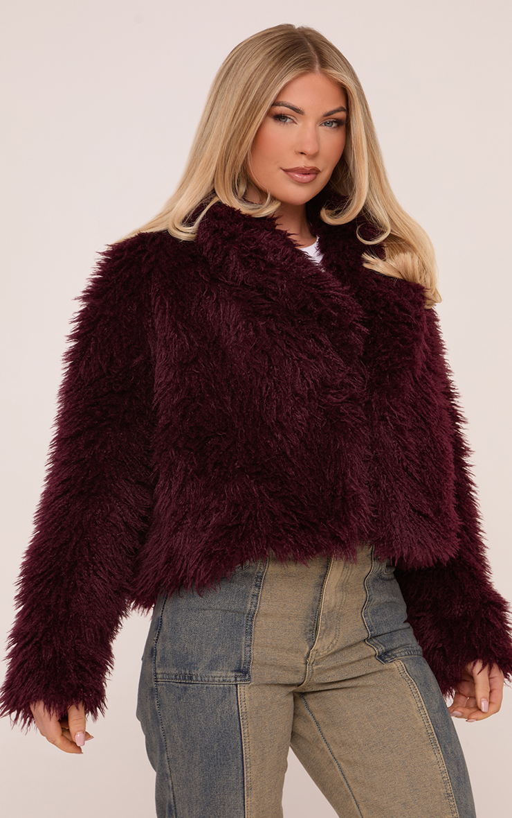 ロージーモンスター big collar shaggy short coat Women Winter Warm Fluffy Fur Jacket Ladies Solid Color Big
