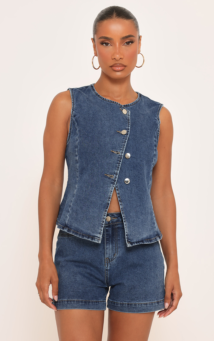 ELEVENTY 売れ筋商品|||イレブンティ シャツ トップス レディース Denim shirts Blue Eco Boxy Denim Shirt | GUESS Jeans