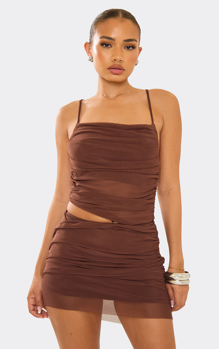 square neck solid ruched mini dress Solid Square-Neck Ruched Mini Dress