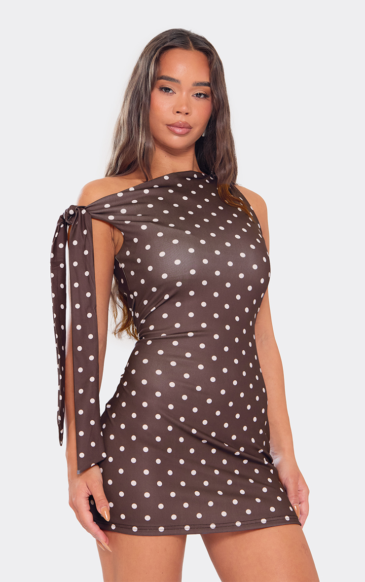 loft brown polka dot dress Polka Dot Perspective Mini Dress