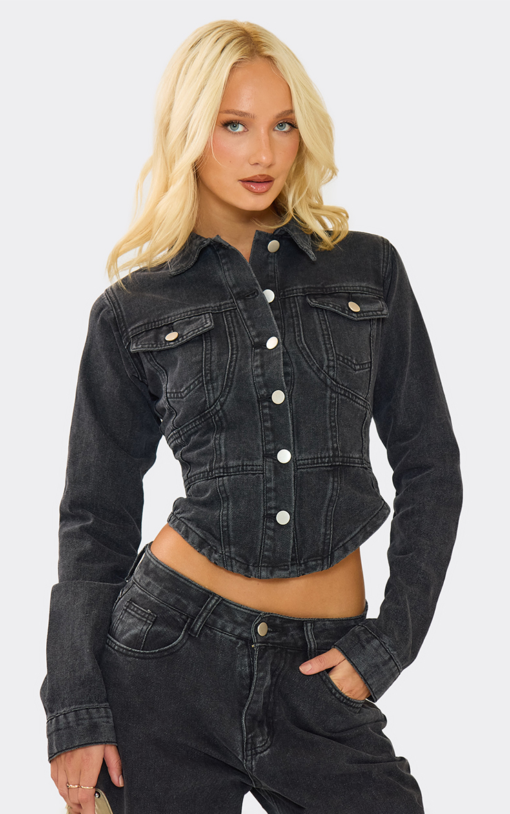 Eaphi エフィ CURVE CUT LINE JACKET black CLN0935_CHAMTAF62508216DECOCJ_