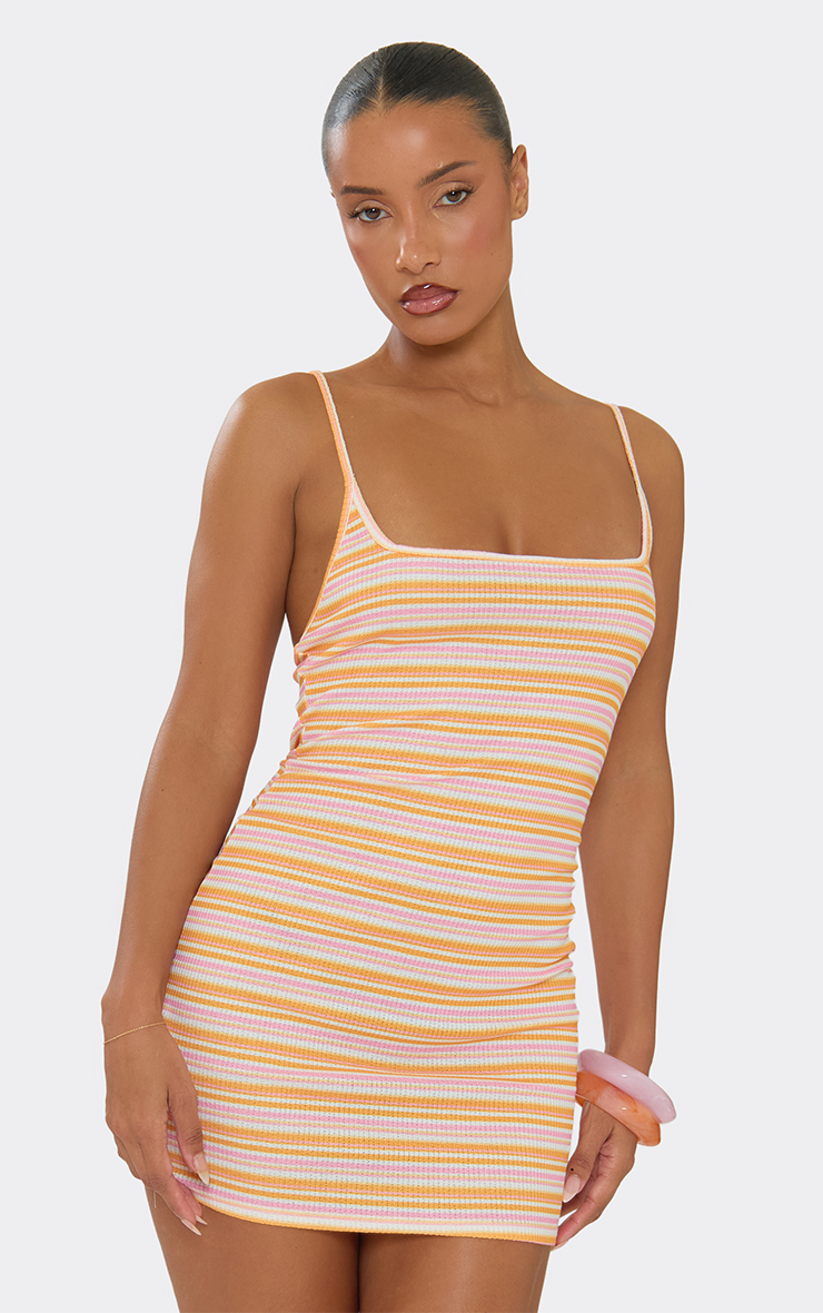 julia mini dress meleu stripe multi FAITHFULL Julia Mini Dress in Meleu Stripe Multi
