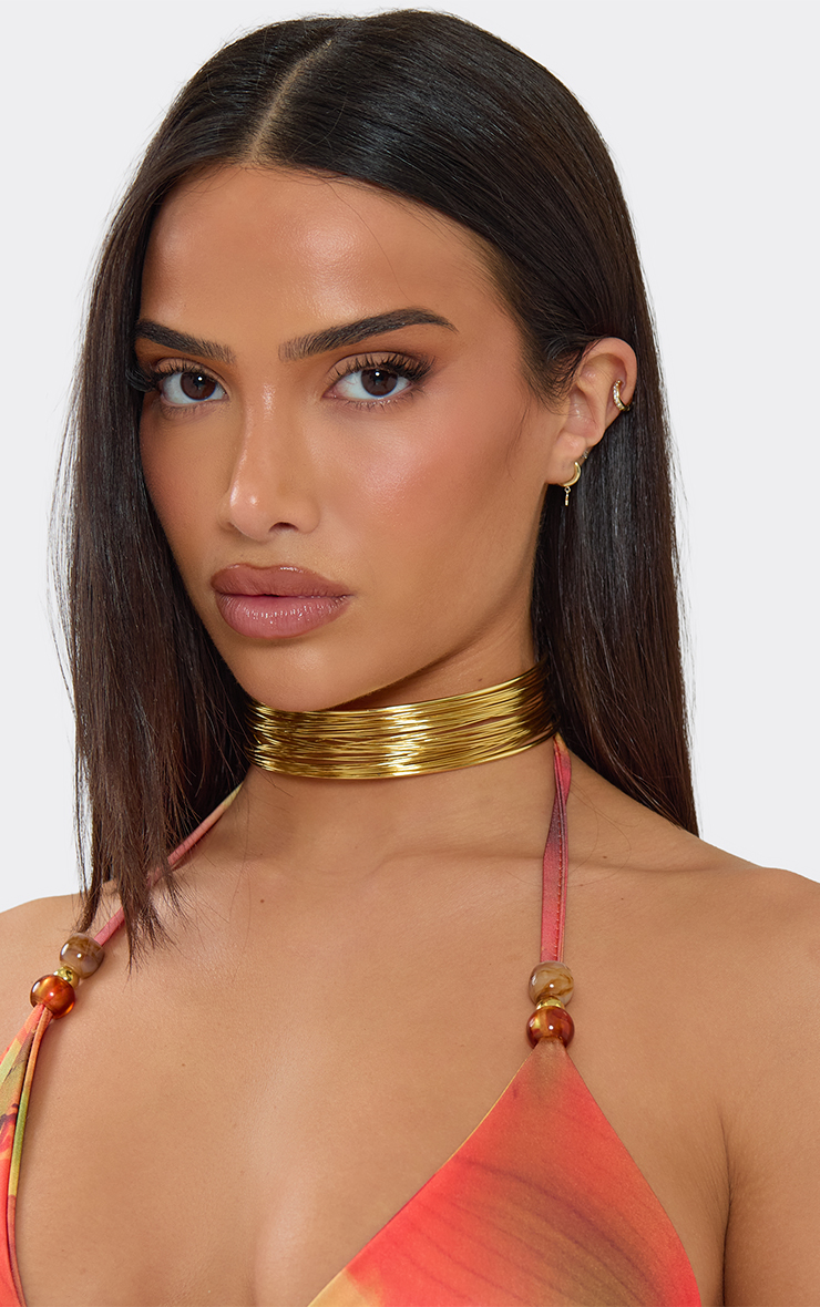 Multi Strap Choker Necklace In Gold | EGO US | EGO