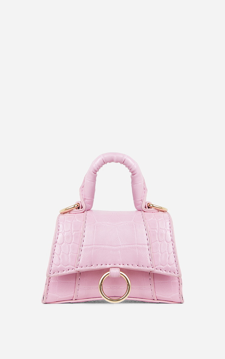 Mini Bag In Pink Croc Print | EGO Shoes