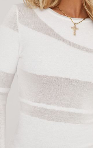 Frame Contrast Rib Knit Sweater