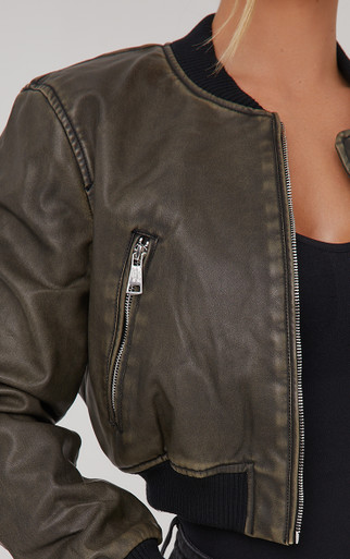 ジャケット・アウター ILLIGO Washed leather bomber jacket ジャケット・アウター ILLIGO Washed leather bomber jacket