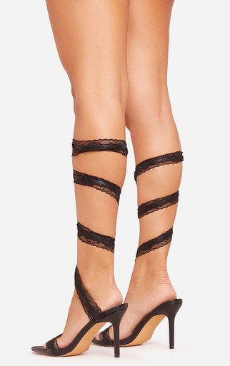 ojos オホス Multistrap Stiletto Heels Black OJOS | Multistrap Stiletto Heels - 세련된 포인트 블랙 힐