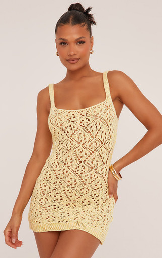 ♡ ❣️ check mini dress beige M 14-05-24_cin9264__4__54107.