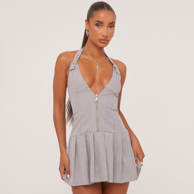 ワンピース andwang Grace Pleated Docking Mini Dress 23-05-24-ecom-ming-