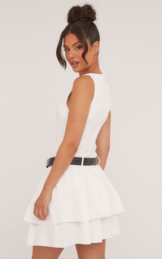 open lace back dress Deal: Eve Belted Royal Plisse Dress Royal / L