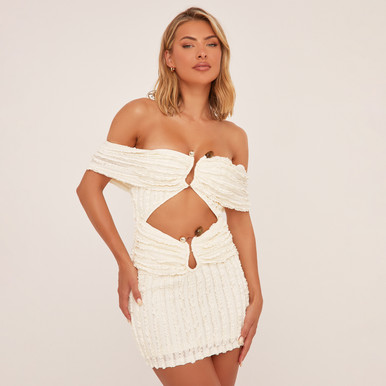 ★BADBLOOD★ Second Skin Hood Mini Dress Cream badblood – BBGSHOPHK