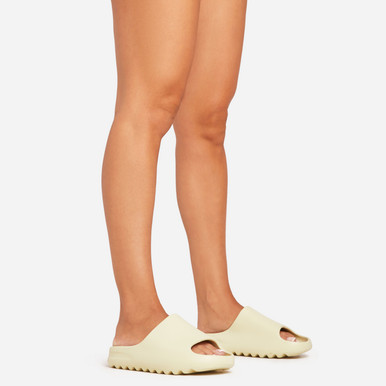 Playoff Flat Slider Sandal In Off White Rubber | EGO Shoes