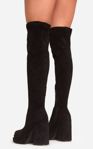 Kenton Platform Block Heel Over The Knee Thigh High Long