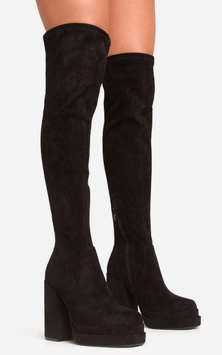 Kenton Platform Block Heel Over The Knee Thigh High Long