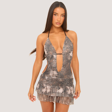sweetheart mesh dress rhinestone studded strapless sweetheart mesh dress Black / Medium