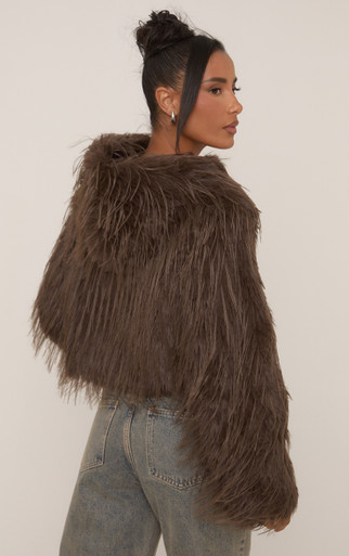 aere／アエレ／shaggy jacket coat 36 Black Shearling Jackets with Silver Fox Fur for Men